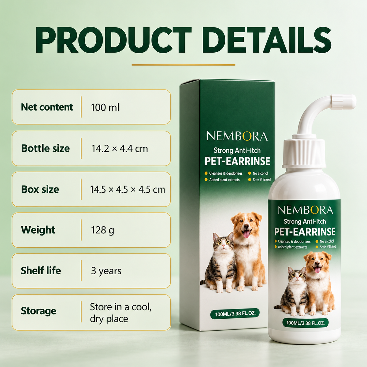 Ear Cleaner for Dogs & Cats